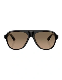 Paul Newman Sun Acetate Polarised Sunglasses in Black