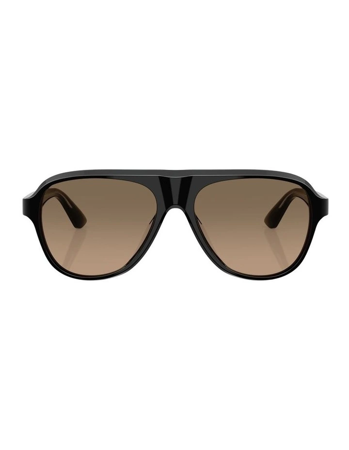 Paul Newman Sun Acetate Polarised Sunglasses in Black image 1