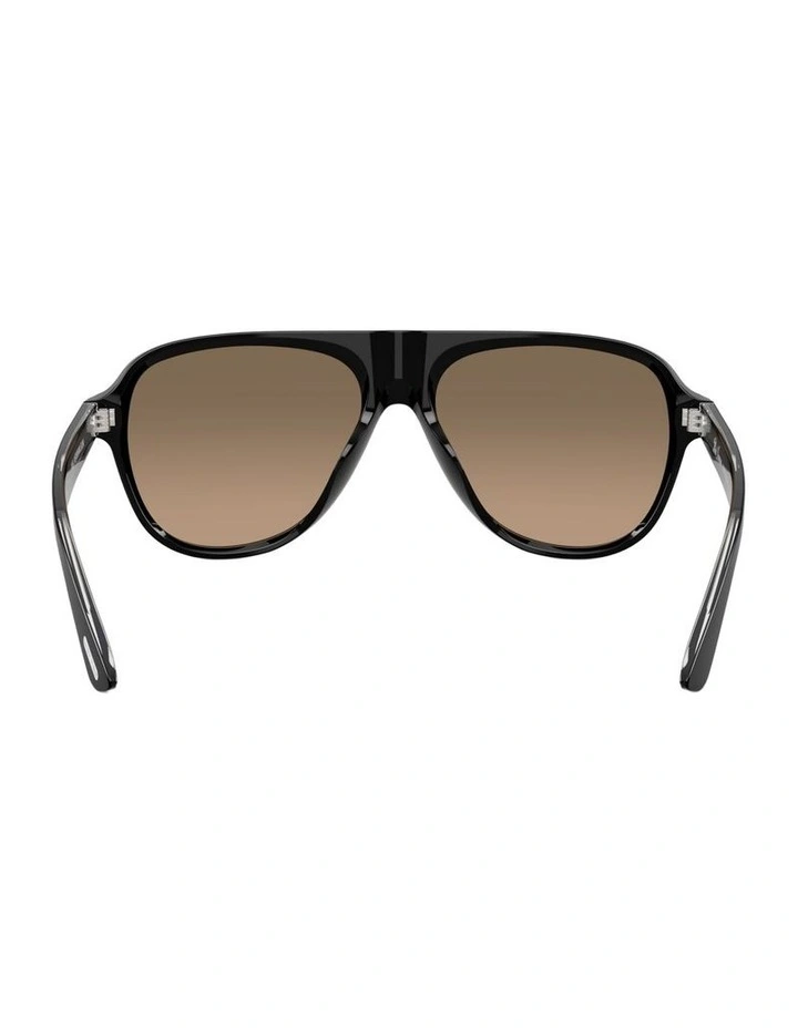 Paul Newman Sun Acetate Polarised Sunglasses in Black image 2