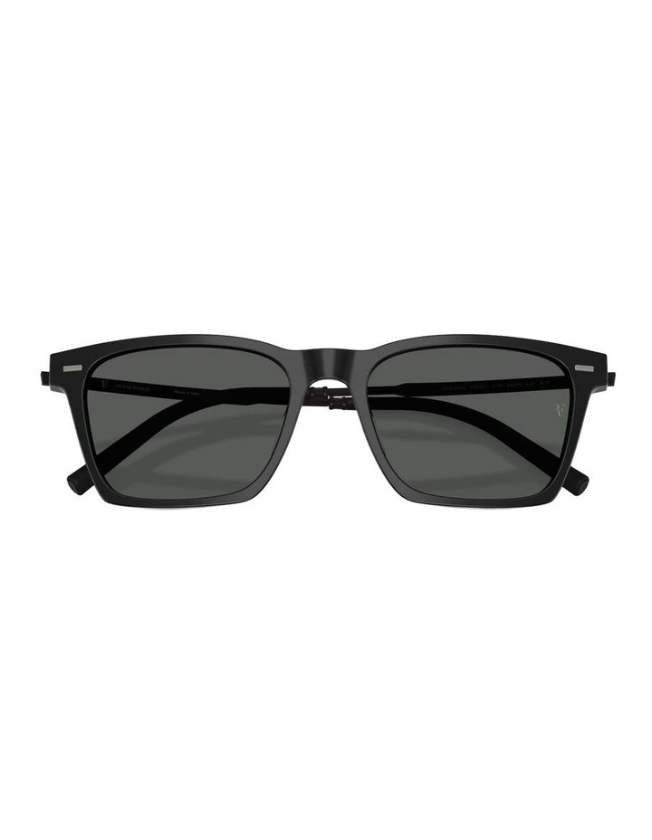 Acetate Polarised Sunglasses R-19 in Black image 5