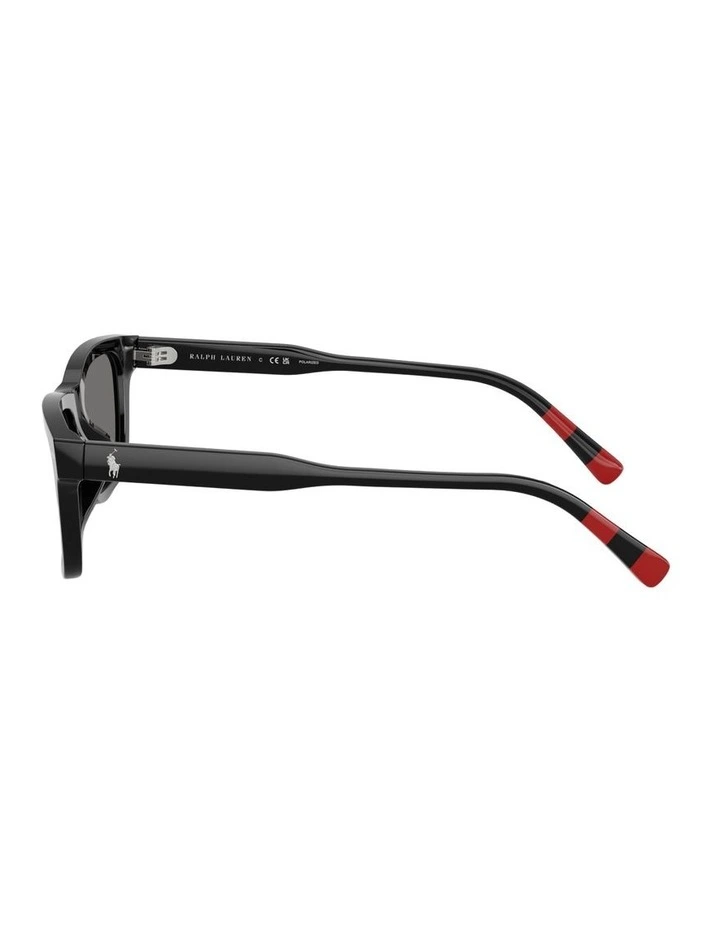 Acetate Polarised Sunglasses in Black image 3