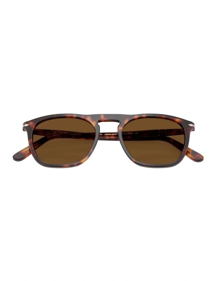 Gae Acetate Polarised Sunglasses PO3391S in Tortoise image 2