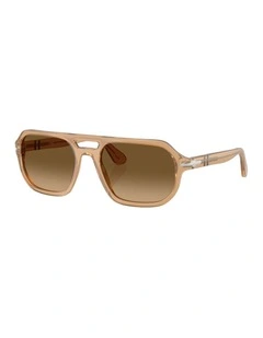 Guido Acetate Polarised Sunglasses PO3393S in Brown