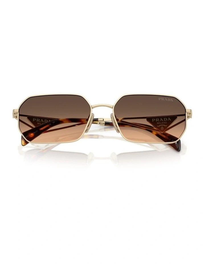 Prada Steel Sunglasses in Gold image 3