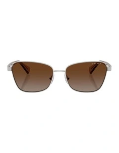 Metal Polarised Sunglasses in Silver