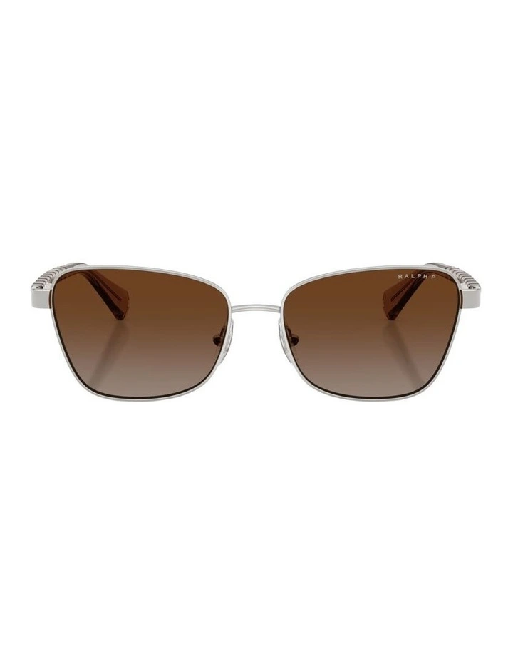 Metal Polarised Sunglasses in Silver image 1