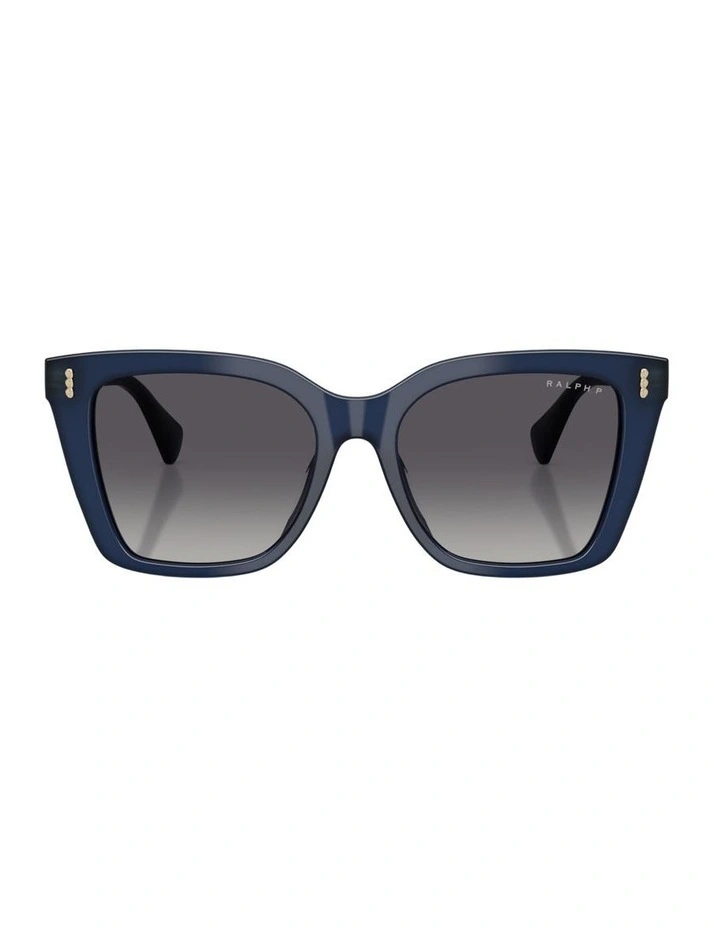 Acetate Polarised Sunglasses in Blue image 1