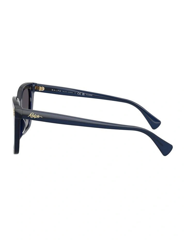 Acetate Polarised Sunglasses in Blue image 2