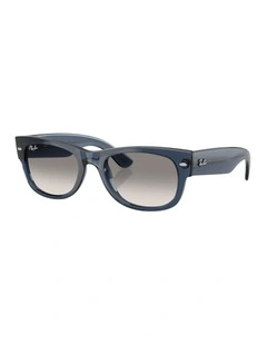 Mega Wayfarer II Propionate Sunglasses in Blue