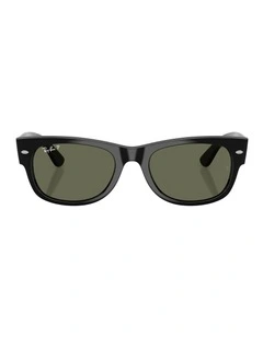 Mega Wayfarer II Propionate Polarised Sunglasses in Black