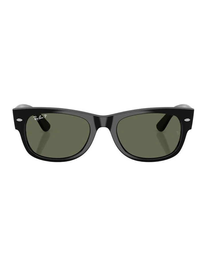 Mega Wayfarer II Propionate Polarised Sunglasses in Black image 1