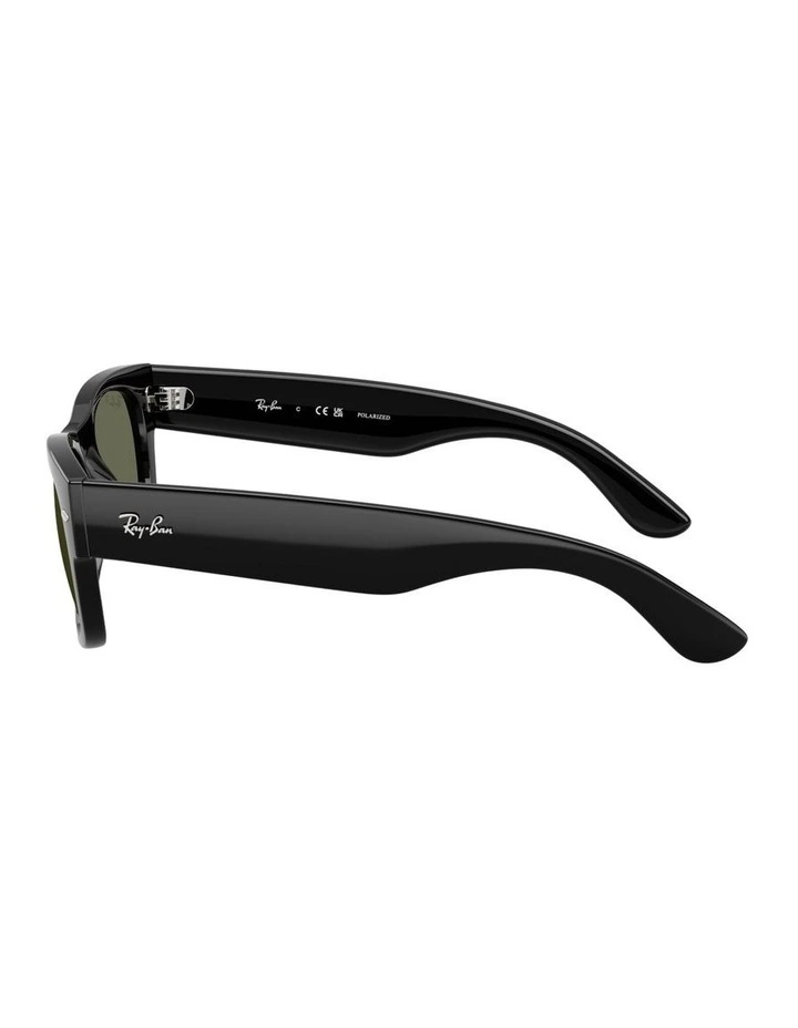 Mega Wayfarer II Propionate Polarised Sunglasses in Black image 2