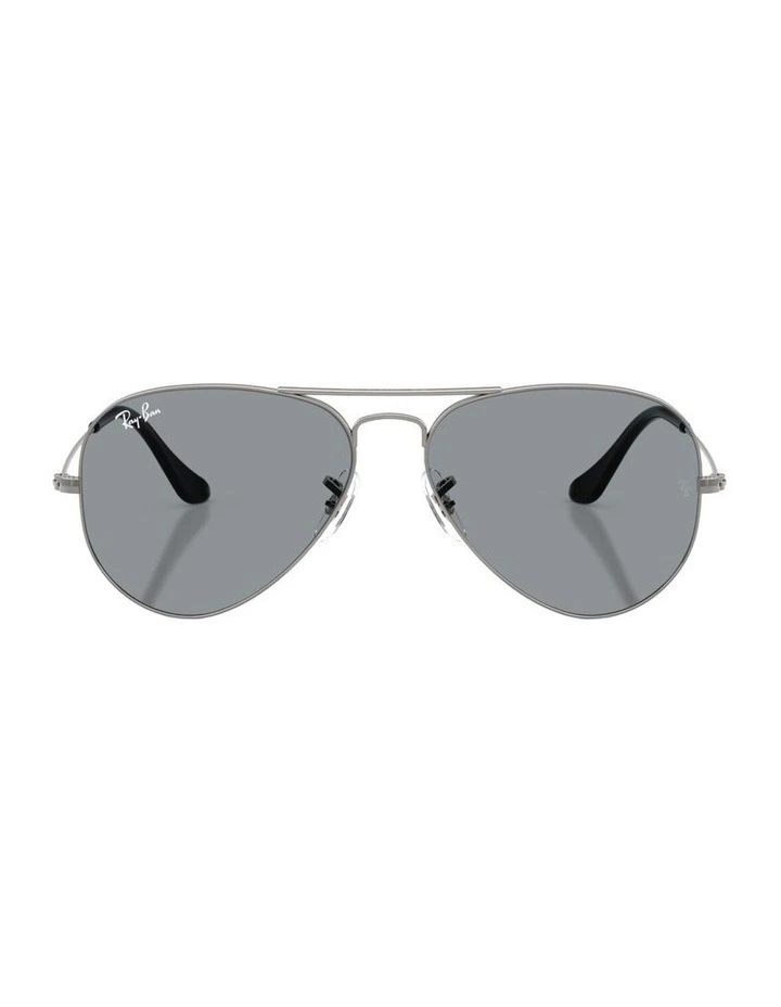 Aviator Classic Summer Capsule Metal Sunglasses in Grey image 2