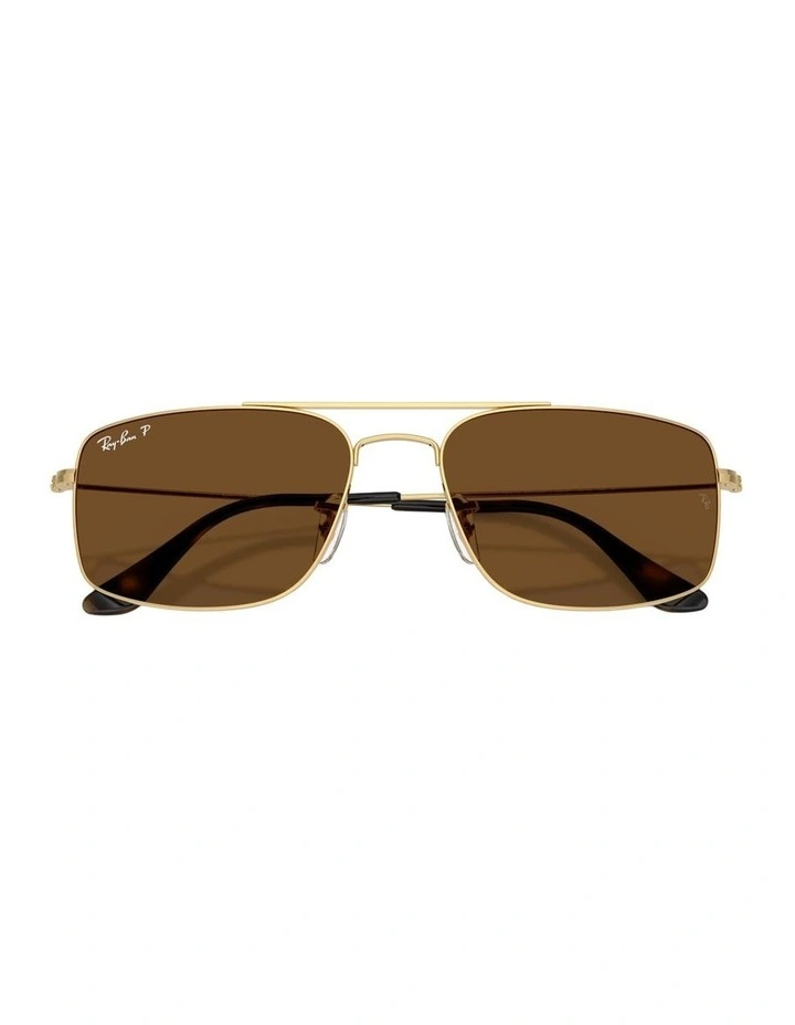 Explorer III Metal Polarised Sunglasses in Gold image 4