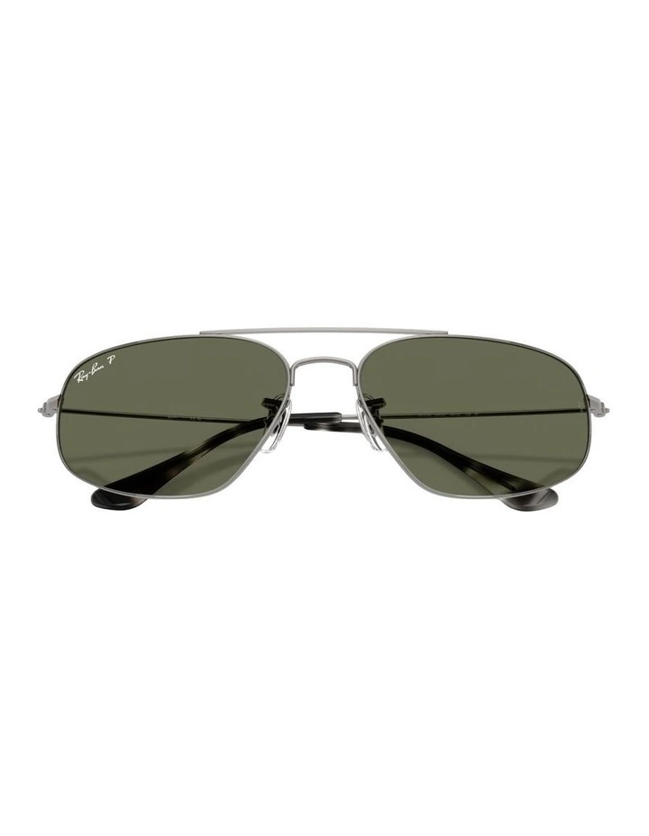 Metal Polarised Sunglasses in Grey RB3780 image 4
