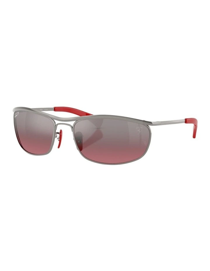 Scuderia Ferrari Collection Polarized + Lenses Metal Polarised Sunglasses in Grey RB3819M image 1