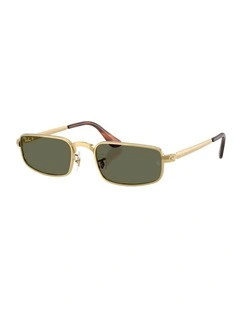 By A$AP Rocky Metal Polarised Sunglasses in Gold RB3927