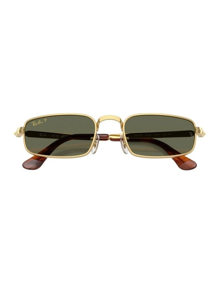 By A$AP Rocky Metal Polarised Sunglasses in Gold RB3927 image 4