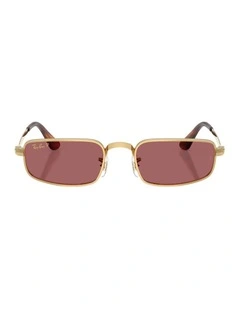 By A$AP Rocky Metal Polarised Sunglasses in Gold RB3927