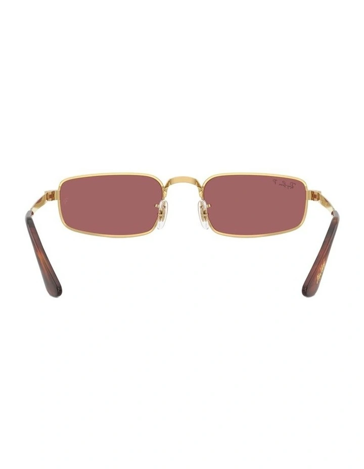 By A$AP Rocky Metal Polarised Sunglasses in Gold RB3927 image 2