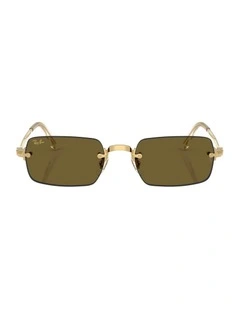 By A$AP Rocky Metal Sunglasses in Gold RB3928