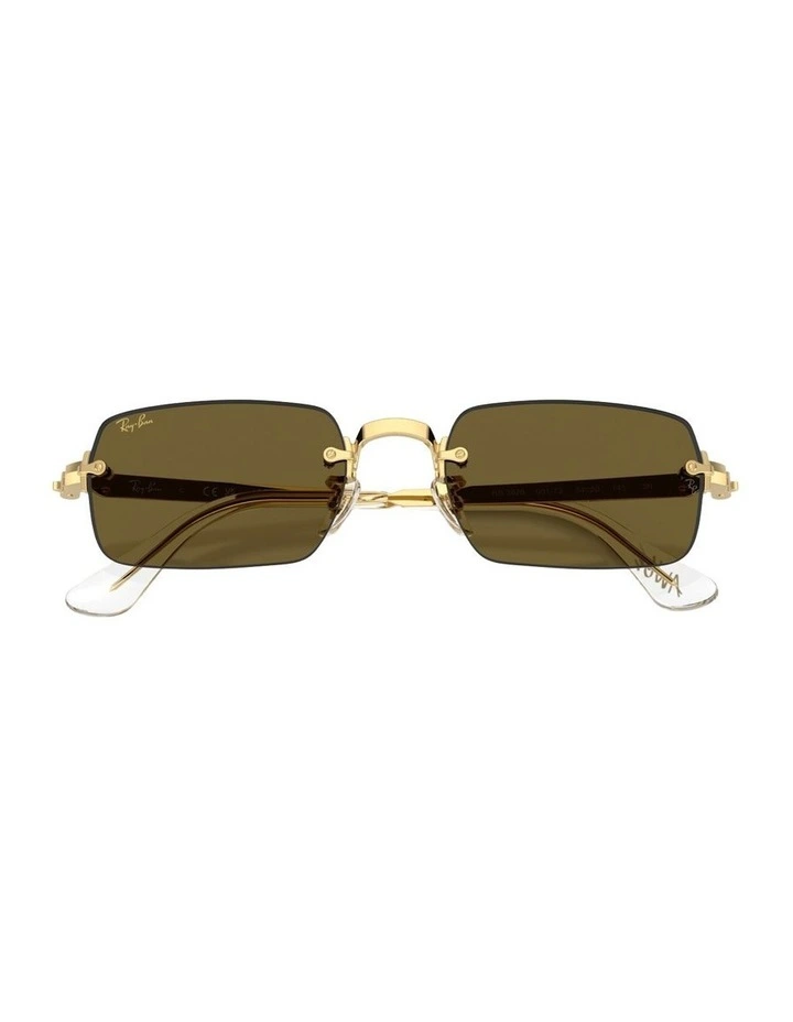 By A$AP Rocky Metal Sunglasses in Gold RB3928 image 4