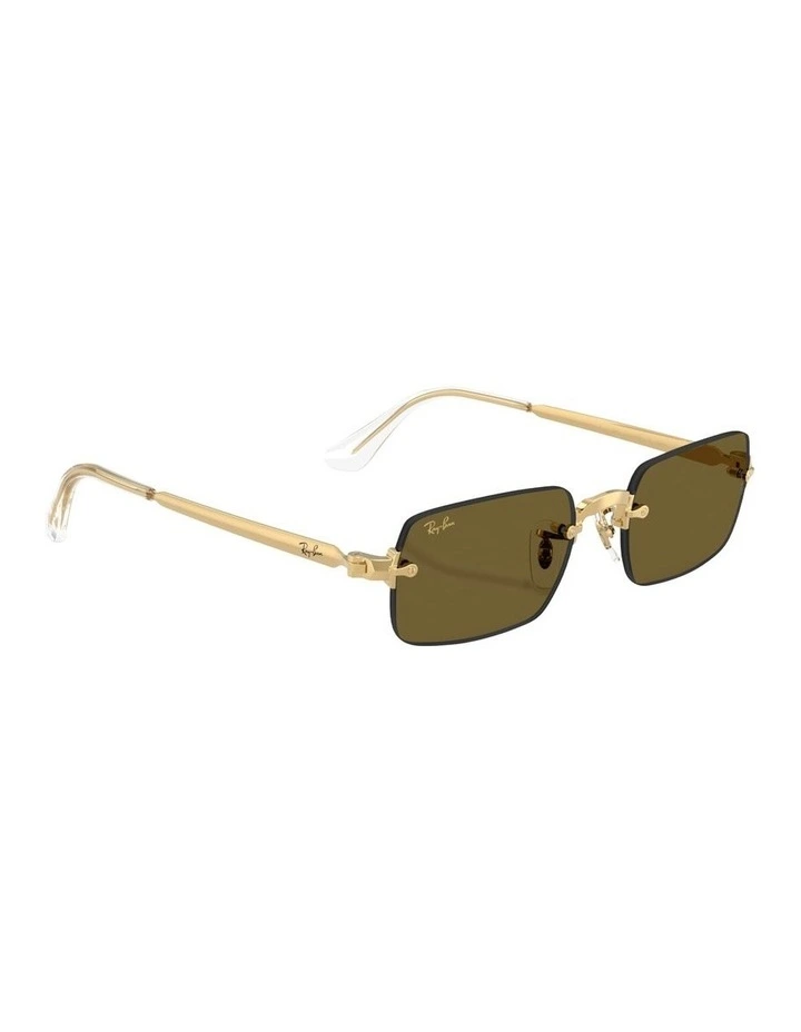 By A$AP Rocky Metal Sunglasses in Gold RB3928 image 5