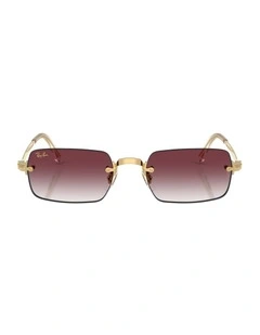 By A$AP Rocky Metal Sunglasses in Gold RB3928