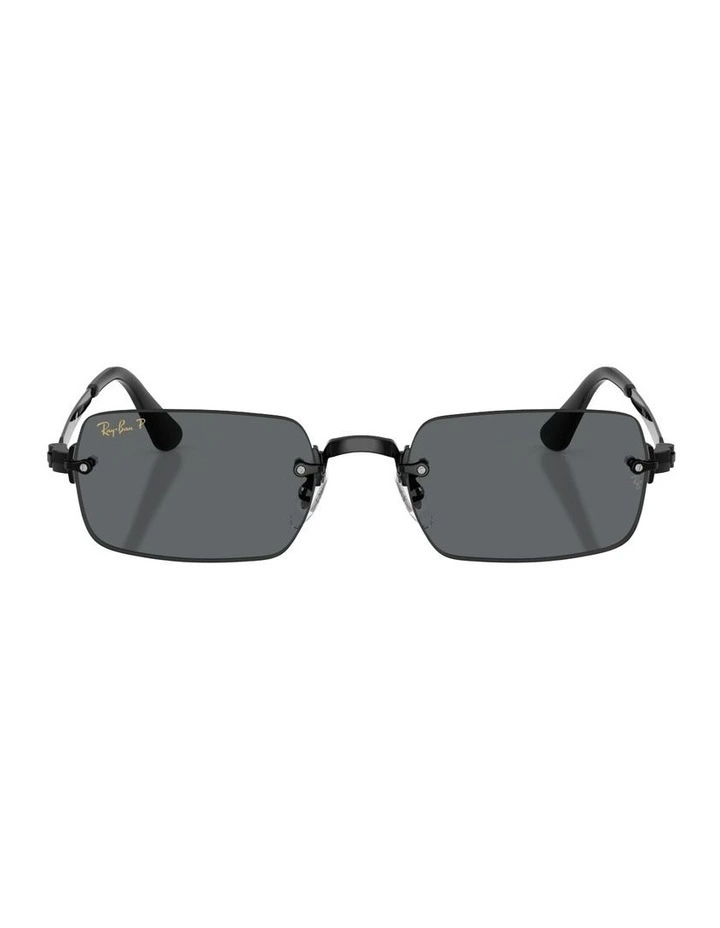 By A$AP Rocky Metal Polarised Sunglasses in Black RB3928 image 1