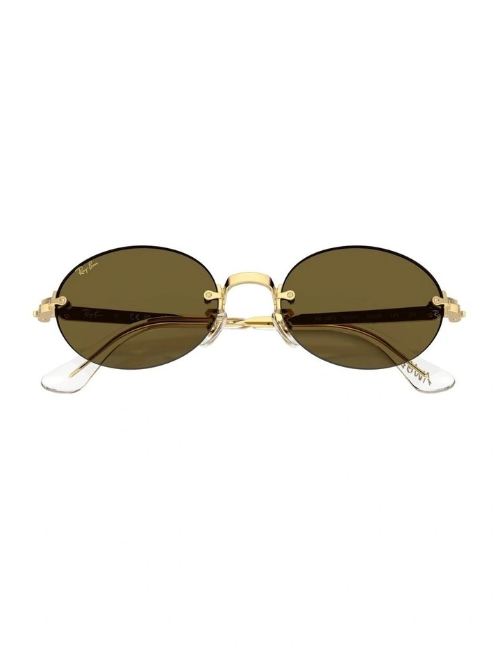 By A$AP Rocky Metal Sunglasses in Gold RB3929 image 2