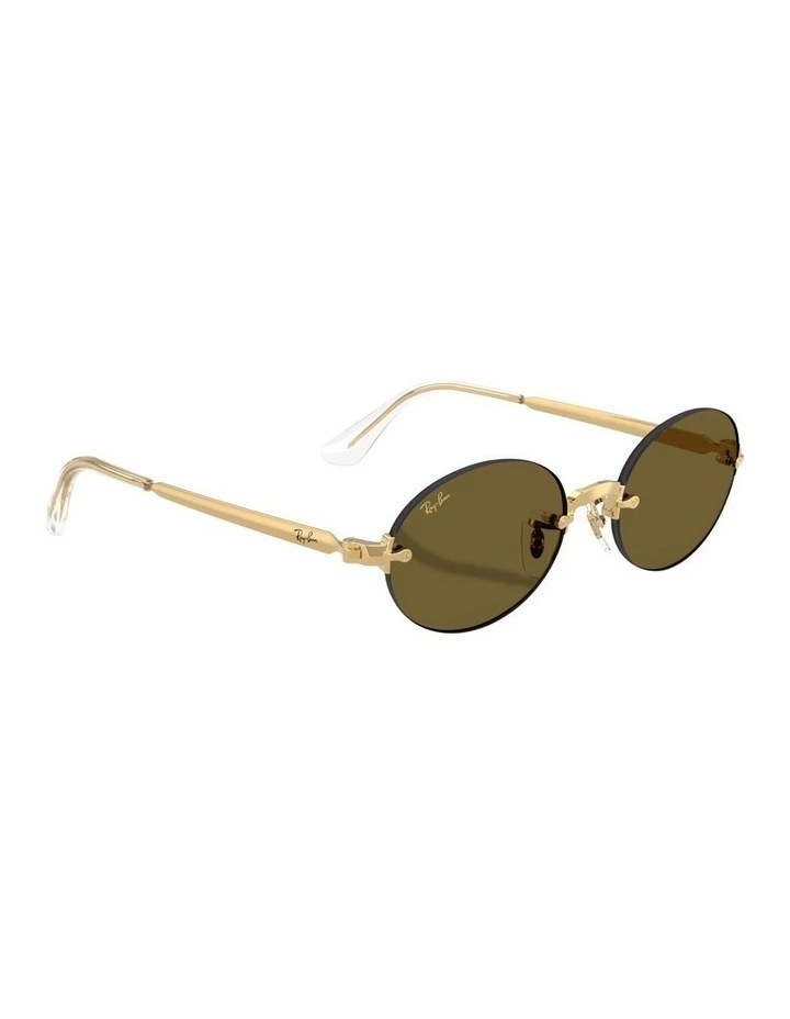 By A$AP Rocky Metal Sunglasses in Gold RB3929 image 3