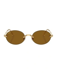 By A$AP Rocky Metal Polarised Sunglasses in Gold RB3929