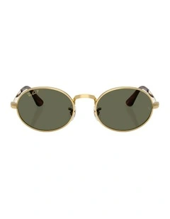 By A$AP Rocky Metal Polarised Sunglasses in Gold RB3931