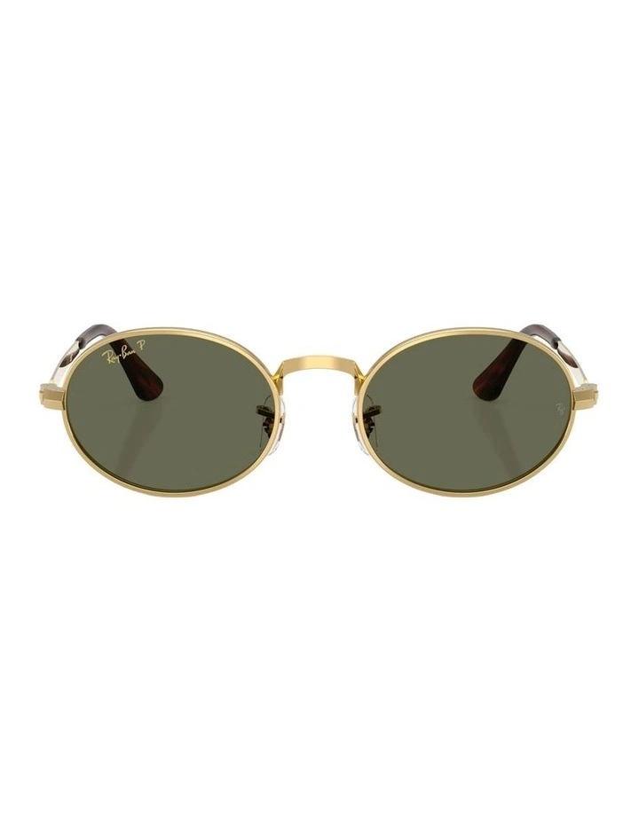 By A$AP Rocky Metal Polarised Sunglasses in Gold RB3931 image 1