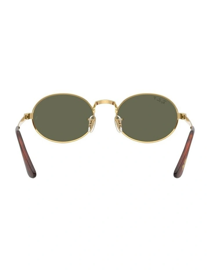 By A$AP Rocky Metal Polarised Sunglasses in Gold RB3931 image 2