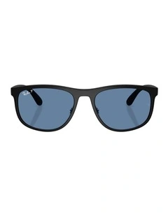 Ultra Lenses Peek Polarised Sunglasses in Black RB4468