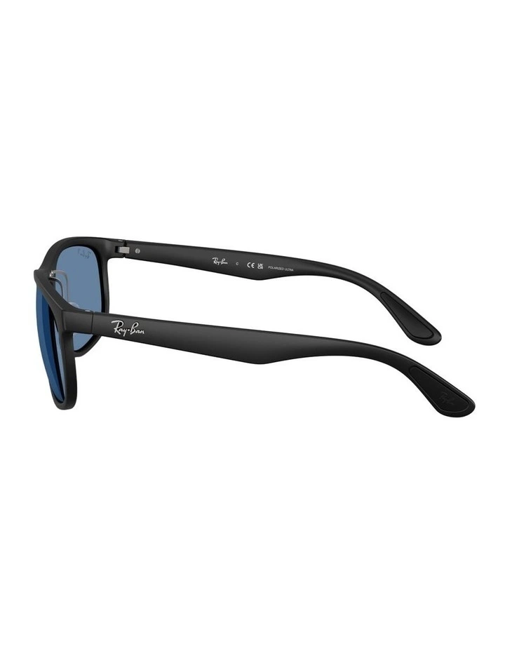 Ultra Lenses Peek Polarised Sunglasses in Black RB4468 image 3