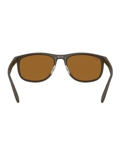 Ultra Lenses Peek Polarised Sunglasses in Brown RB4468