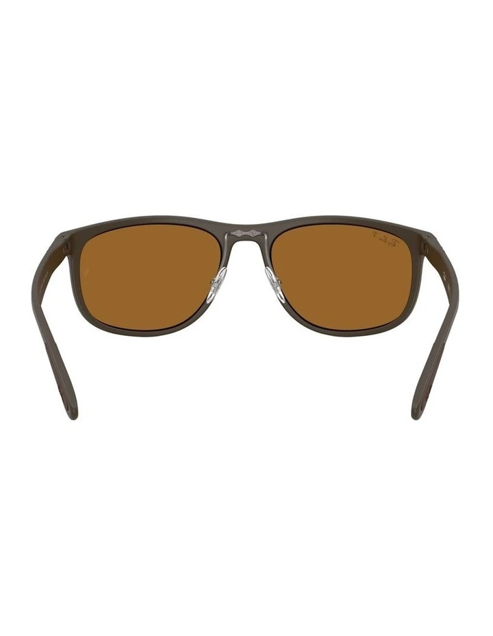 Ultra Lenses Peek Polarised Sunglasses in Brown RB4468 image 2
