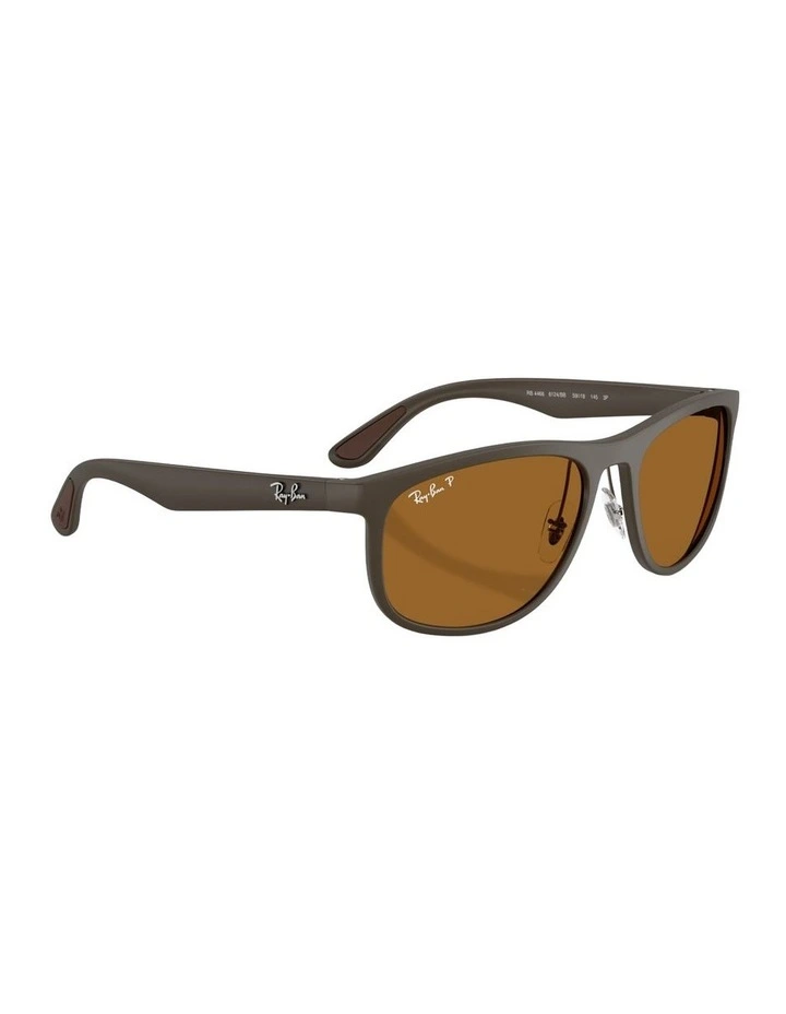 Ultra Lenses Peek Polarised Sunglasses in Brown RB4468 image 4
