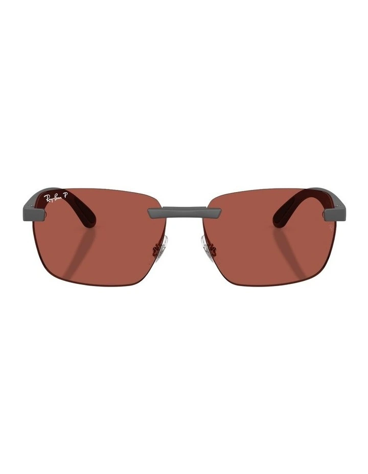 Ultra Lenses Peek Polarised Sunglasses in Grey RB4470 image 2