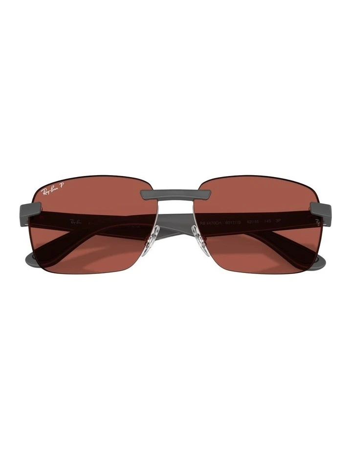Ultra Lenses Peek Polarised Sunglasses in Grey RB4470 image 4