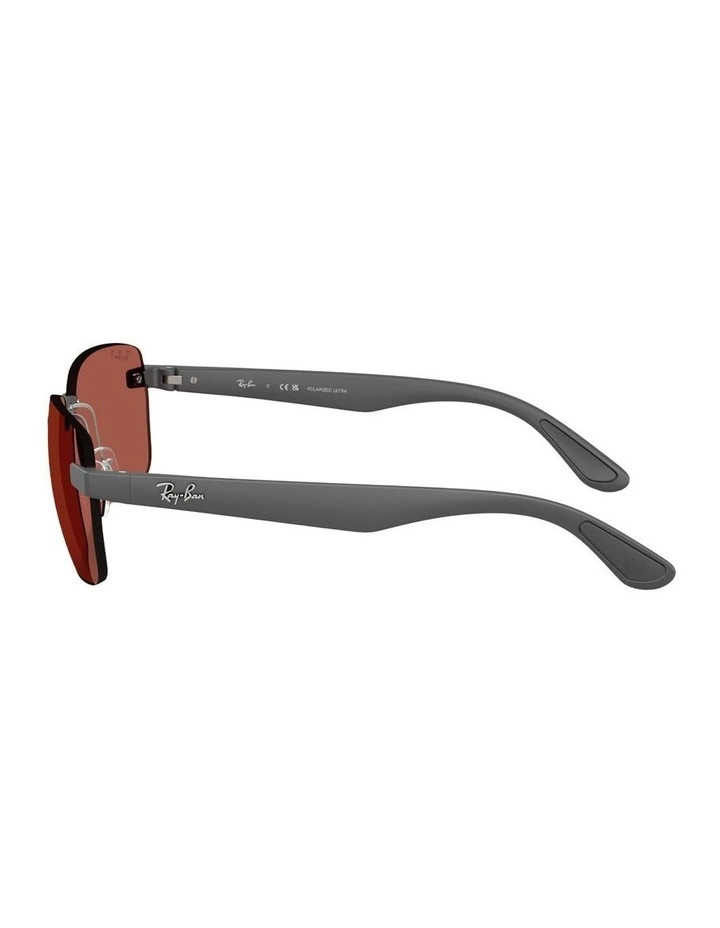 Ultra Lenses Peek Polarised Sunglasses in Grey RB4470 image 2