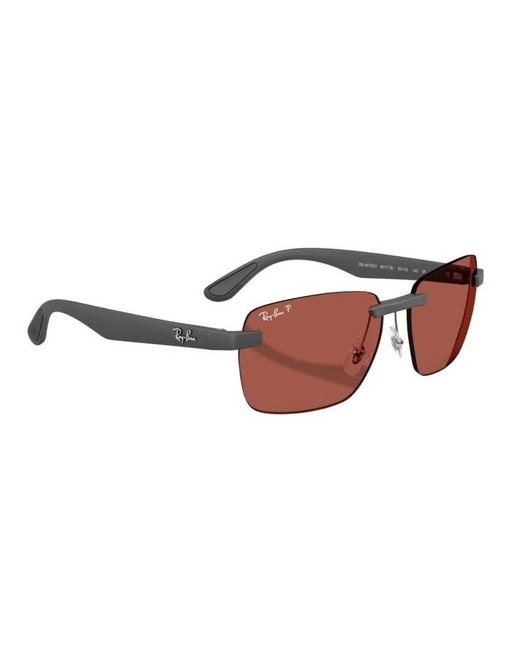 Ultra Lenses Peek Polarised Sunglasses in Grey RB4470 image 4