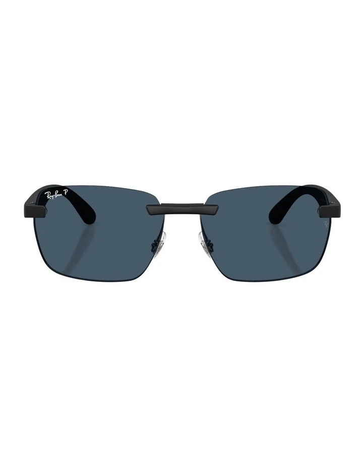 Ultra Lenses Peek Polarised Sunglasses in Black RB4470 image 2