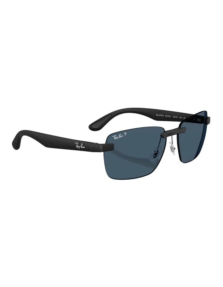 Ultra Lenses Peek Polarised Sunglasses in Black RB4470 image 4
