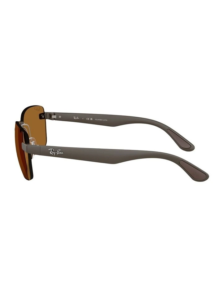 Ultra Lenses Peek Polarised Sunglasses in Brown RB4470 image 3