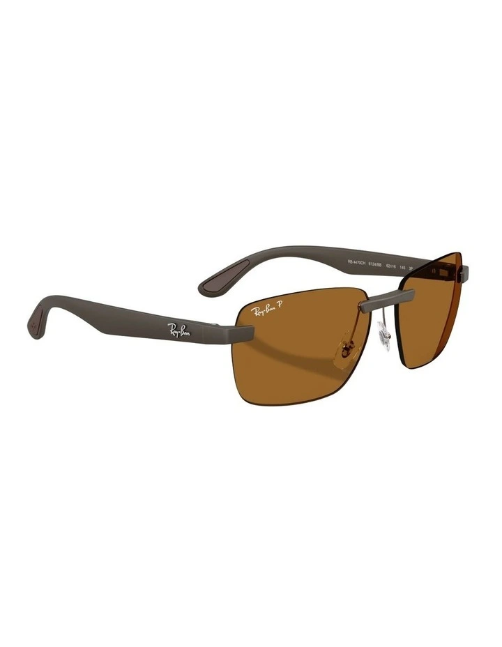 Ultra Lenses Peek Polarised Sunglasses in Brown RB4470 image 5
