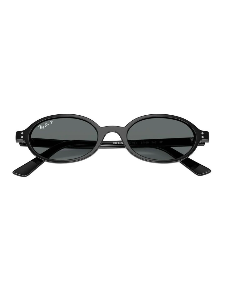 Khal Bio-Based Injected Polarised Sunglasses in Black image 4