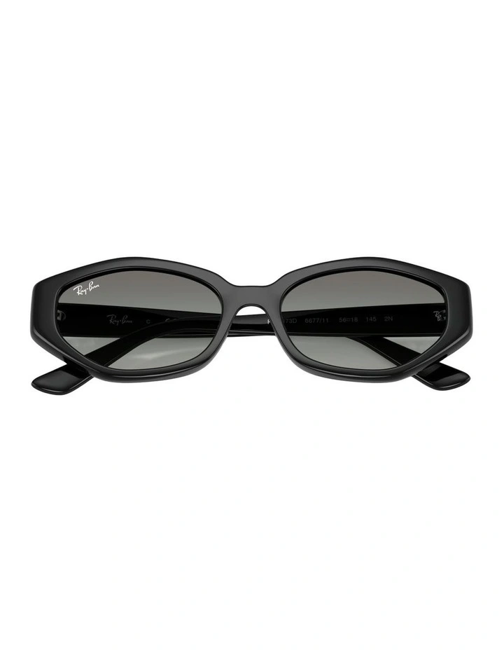 Injected Sunglasses in Black RB4473D image 4
